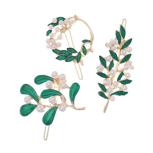 FIXOSHEE 3 Stück Teiliges Haarspangen für Damen mit Perlen design Langlebige Haarklammern Rutschfeste Bobby Pins für Elegante Fixierung und Modischen Look für Alltag und Besondere Anlässe von FIXOSHEE