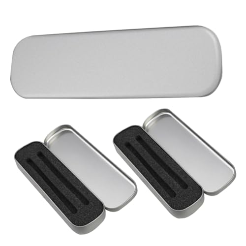 FIXOSHEE 3 Stück Teiliges Metall Stifteetui Rechteckig mit Schwammfüllung Langlebige Federmäppchen für Schüler Schule Schreibwaren Organizer Box für Stifte und Bleistifte von FIXOSHEE