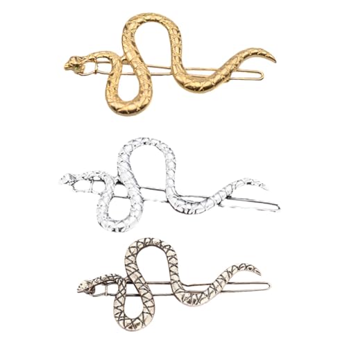 FIXOSHEE 3 Stück Teiliges Modische Schlangen haarspangen aus Langlebiger Legierung Stilvolle Haarklammern für Damen und Mädchen Einfach zu Verwenden Fester Sitz für Alltag und Besondere von FIXOSHEE