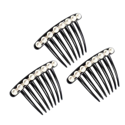 FIXOSHEE 3 Stück Teiliges Rutschfester Perlen haarkämme mit Kristallbesatz Eleganter Brautschmuck und Modische Haarspangen für Damen und Mädchen Geeignet für Hochzeiten und Festliche von FIXOSHEE