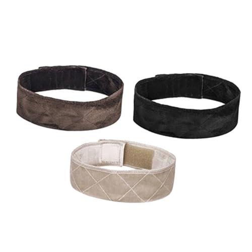 FIXOSHEE 3 Stück Teiliges Verstellbares Stirnband Damen für Perücken Selbstklebendes Haargummi aus Rutschfeste Kopfbedeckung in Schwarz Braun und Beige Bequemes Haarband für Sicheren von FIXOSHEE