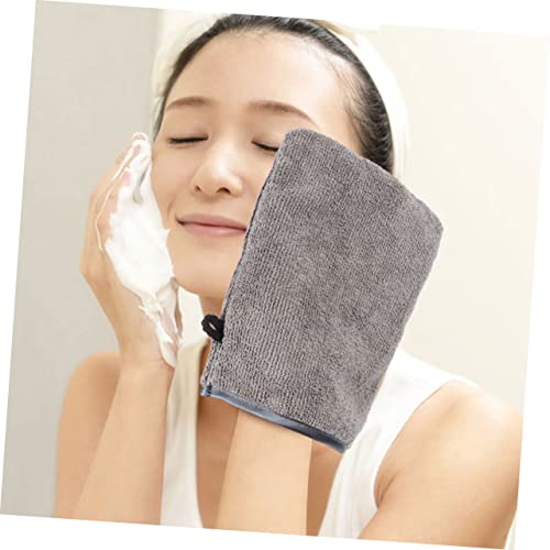 FIXOSHEE 3 Stück Teiliges Wiederverwendbare Mikrofaser Gesichtsreinigungshandschuhe Sanftes Make up entferner Zubehör Waschbar Hautfreundlich Feine Struktur für Gründliche Reinigung und von FIXOSHEE