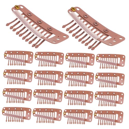 FIXOSHEE 30 Stück Teiliges Metall Wig Clips mit Mehrzahn Design Sichere Haarspangen für Perückenfixierung Einfach zu Bedienen und Unauffällig für Damen zur Festen Haarteilbefestigung von FIXOSHEE