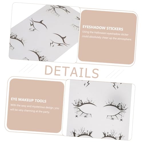FIXOSHEE 4 Paare Halloween Augen Make Up Sticker Fledermaus und Spinne Hollow out Eyeshadow Stickers Gesicht Dekorationsaufkleber für Kostümparty Karneval und Cosplay von FIXOSHEE