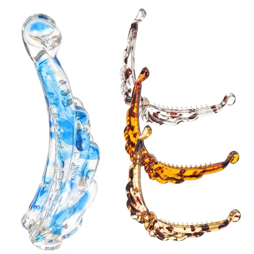 FIXOSHEE 4 Stück Banana Clips Haarspangen aus Robustem PC Material für Dickes Haar Leichte Rutschfeste Haarklammern zum Styling Vielseitige Haarschmuck Clips für Frauen und Mädchen von FIXOSHEE