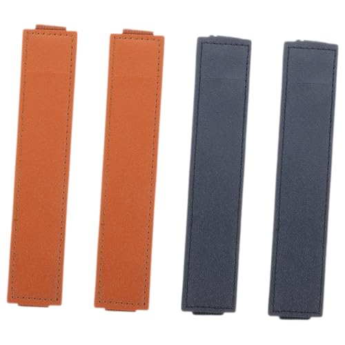 FIXOSHEE 4 Stück Etui federmäppchen pens Sleeve Pen Pouch kassenrollen Stift Organizer Bleistifthalter Lagerung klein Inhaber Stifthülle mit elastischem Band Tagebuch Stifthalter Leder von FIXOSHEE