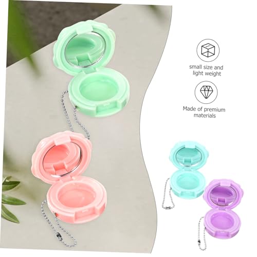 FIXOSHEE 4 Stück Leere Kosmetik döschen Kompakte Leichte Lippenstift Lidschatten aufbewahrungsboxen Dekoratives Rosen design für Reisen Make up proben Praktische Schminkbehälter für von FIXOSHEE