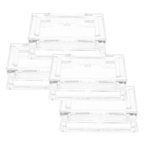 FIXOSHEE 4 Stück Leere Quadratische Lidschatten pfannen Transparent Nachfüllbare Kosmetikbox für Make up Kompakte Blush Lippenpflege aufbewahrung für Unterwegs und Geschenk von FIXOSHEE