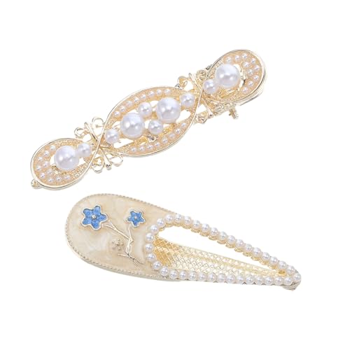 FIXOSHEE 4stücke Western-haarspangen Für Damen Haarklammer Blume Haarspangen Damen Für Perlen-haarspange Haarspange Blumenstil Haarstyling-accessoires Set Mit Stücken Für Partys von FIXOSHEE