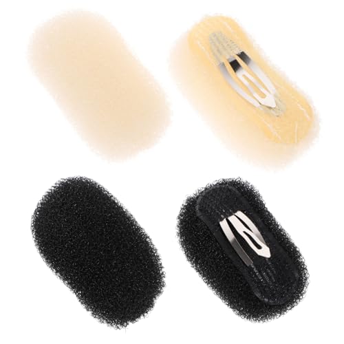 FIXOSHEE 4 Stück Teiliges Haarklammern zum Volumenstyling Leichte Atmungsaktive Haarpolster für Frauen Dekorative Clip bases für Ponytail und Locken Geeignet als Geschenk für Damen und von FIXOSHEE
