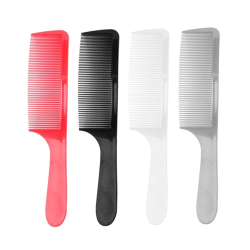 FIXOSHEE 4 Stück Teiliges Herren Haarkamm mit Rundem Griff Gebogenem Styling Haarschneidekamm Leicht Gleitend Bruchsicher für Barber Shop und Persönliche Anwendung von FIXOSHEE