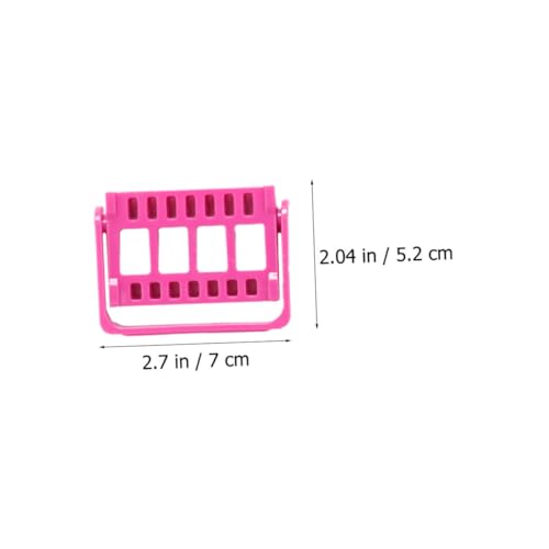 FIXOSHEE 4 Stück Teiliges Nagelbohrer display mit Löchern Langlebiger Nagel schleifkopf aufbewahrungsständer Stilvoller Organizer für Nagelstudio und Maniküre Schwarz Rosa Orange von FIXOSHEE