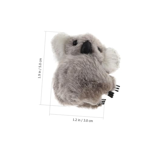 FIXOSHEE 4 Stück Teiliges Plüsch Koala Haarspangen Kreative Haarklammern für Junge Mädchen Weiche Haarschmuck Clips Bequem für Party Alltag und Cosplay Accessoires von FIXOSHEE
