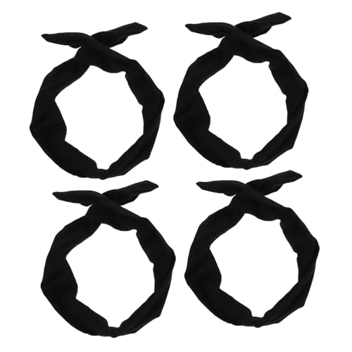 FIXOSHEE 4 Stück Teiliges Vintage Draht Haarband mit Schleife Verstellbares Turban Stirnband für Damen Flexibles Makeup Headband Vielseitig als Haarband oder Schal Tragbar von FIXOSHEE