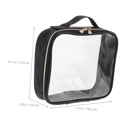 FIXOSHEE 4 Stück Teiliges wasserdichte Transparente Kosmetiktaschen mit Reißverschluss PVC Handtasche Vielseitig für Make Up Reise Business Tragbar mit Praktischem Griff Klarer Organizer von FIXOSHEE