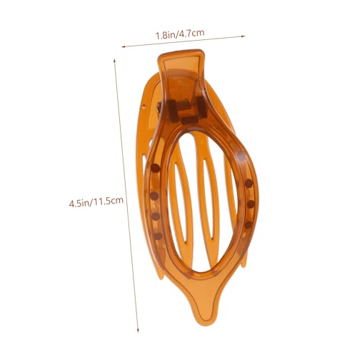 FIXOSHEE 4 Stück Transparente French Hair Clips aus Acryl Gebogene Haarklammern für Dickes und Dünnes Haar Modische Styling Sektionierungsklammern für Frauen und Mädchen von FIXOSHEE