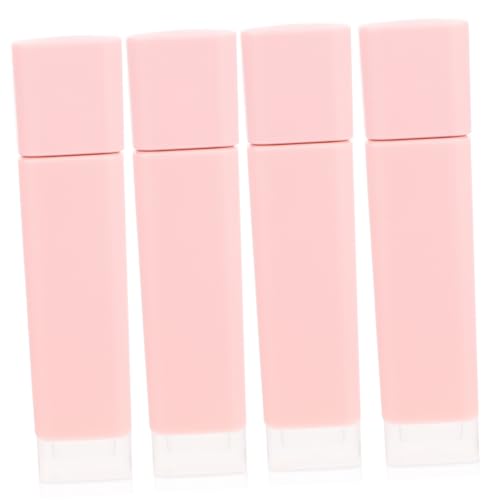 FIXOSHEE 4 Stück Transparente Lippenbalsam Tuben mit Fest Schließendem Deckel Nachfüllbare Kosmetikbehälter für DIY Lipgloss und Lippenstift Kunststoff Lippenpflege Flaschen für Damen von FIXOSHEE