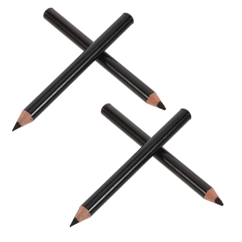 FIXOSHEE 4 Stück Wasserfeste Holz Augenbrauenstifte Set Langlebig Präzise Konturierung Natürliche Farbabgabe Schmierfest Anfängerfreundlich Inklusive Schwarz Braun für Definierte von FIXOSHEE