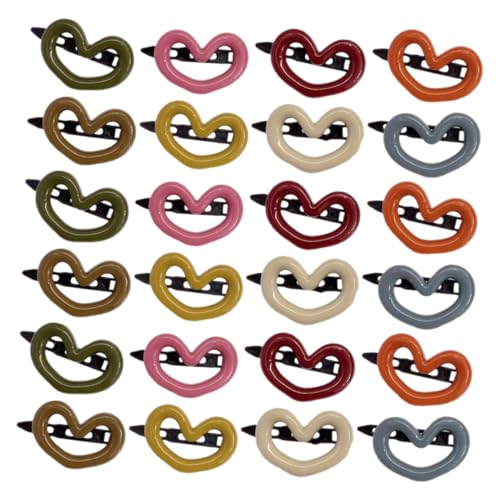 FIXOSHEE 48 Stück Teiliges Herz haarklammern für Damen Kleine Haarklammern aus Robustem Material Stilvoller Haarschmuck in Sanften Farben für Hochzeit Party und Alltag Modische Haarspangen von FIXOSHEE