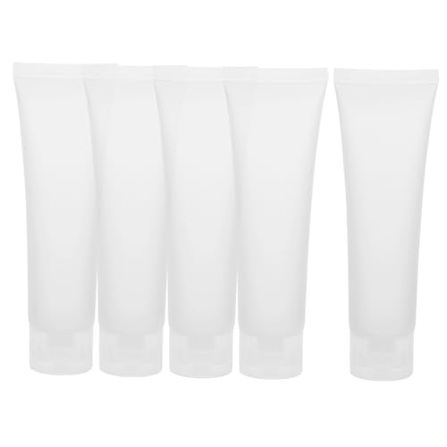 FIXOSHEE 5 Stück Nachfüllbare Reise Quetschflaschen aus Umweltfreundlichem PVC und PP für Shampoo Gesichtsreiniger Toner Handcreme Bodylotion Kompakt für Sport Outdoor und Geschäftsreisen von FIXOSHEE