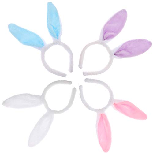 FIXOSHEE 5 Stück Teiliges Plüsch hasenohren Haarreif Niedlich und Weich Frühlings Party Haaraccessoires für Mädchen und Erwachsene Wiederverwendbar Bequem Einzigartiges Kostümzubehör für von FIXOSHEE
