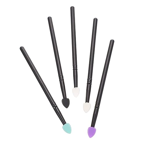 FIXOSHEE 5 Stück Teiliges Silikon Lidschatten Pinsel Schimmerndes Puder Praktisch Waschbar Langstielig für Hauttypen Professionelles Make up Zubehör für Augen Make up zu Hause und von FIXOSHEE
