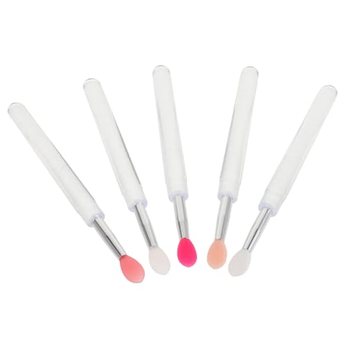 FIXOSHEE 5 Stück Teiliges Silikon Weiche Sanfte Applikatoren für Lippenbalsam Lippenmaske und Lidschatten Wiederverwendbar Leicht und Kompakt für Unterwegs von FIXOSHEE