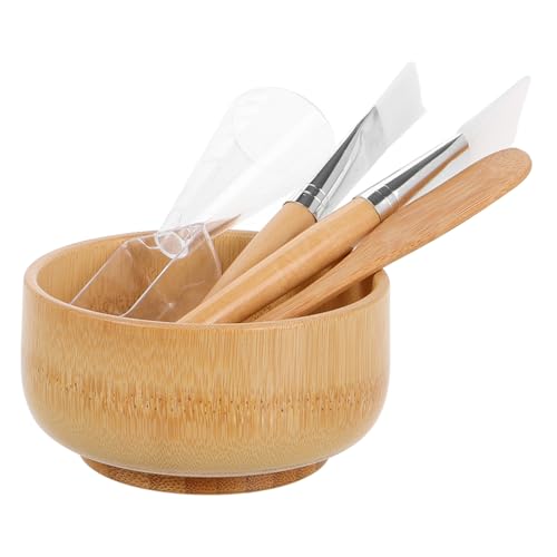 FIXOSHEE 5 Stück Teiliges Spa schüssel set mit Pinsel Spatel und Löffel für Multifunktional Tragbar für Hautpflege und DIY maskenanwendung zu Hause Studio von FIXOSHEE