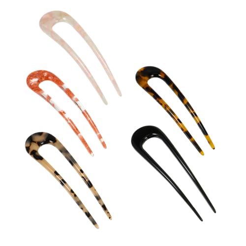 FIXOSHEE 5 Stück Teiliges Vintage Haarschmuck U Förmige Haarnadeln aus Langlebigem Sicherem Material Stilvolle Rutschfeste Haarspangen für Damen Vielseitig für Alltag und Besondere Anlässe von FIXOSHEE