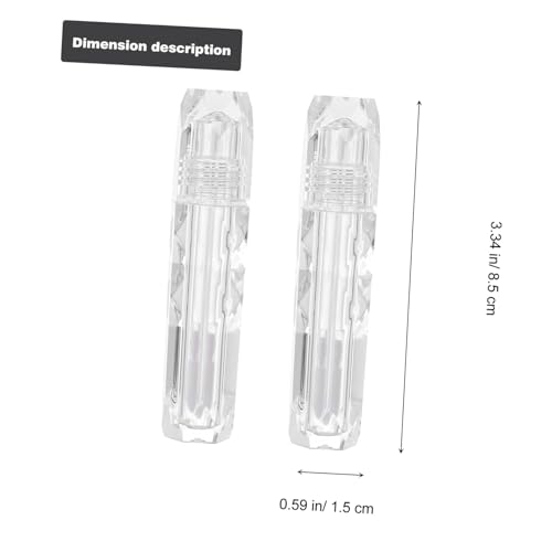 FIXOSHEE 5 Stück Transparente Lip Gloss Container Nachfüllbar Lip Balm Tubes Mini Behälter für DIY und Unwegs Geeignet für Frauen und Mädchen von FIXOSHEE