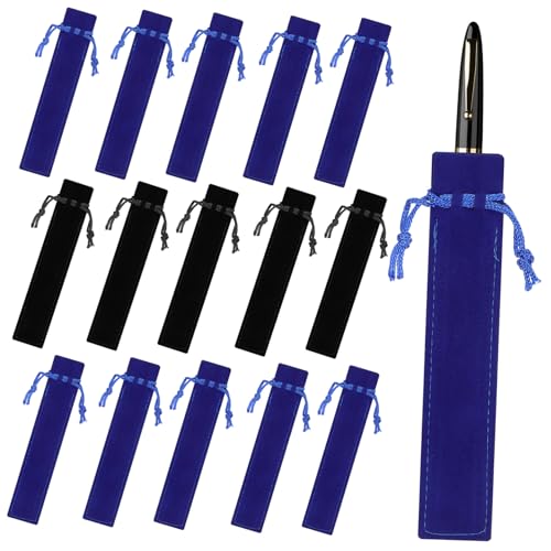 FIXOSHEE 50 Stück Teiliges Kordelzug Stiftesäckchen aus Weichem Kleine Wiederverwendbare Stifthüllen für Kugelschreiber Bleistifte und Füllfederhalter als Geschenk Praktischen Aufbewahrung von FIXOSHEE