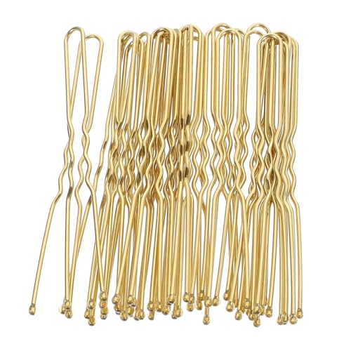 FIXOSHEE 50 Stück U förmige Haarnadeln Haarforke für Damen Haarklammern Haarschmuck Metall Haarnadel für Dutt Frisuren Leicht Stabil Geeignet für Dickes und Lockiges Haar von FIXOSHEE