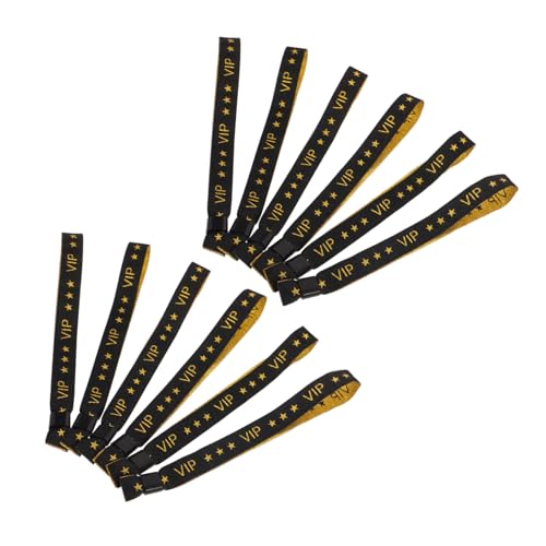 FIXOSHEE 50 Stück Vip Polyester Armbänder Gold Einlassbänder Identifikationsarmbänder für Festivals Konzerte Partys Hochzeiten Leichte Nachhaltige Eventbänder zur Schnellen Kontrolle von FIXOSHEE