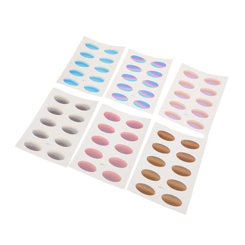 FIXOSHEE 6 Blätter Wasserfeste Temporäre Eyeshadow Sticker mit Farbverlauf Langlebig Schweißresistent Leicht und Atmungsaktiv für Alltag Party Cosplay und Outdoor Aktivitäten von FIXOSHEE