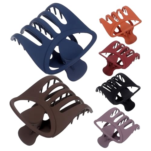 FIXOSHEE 6 Stück Französische Haarklammern für Dickes und Dünnes Haar Rutschfeste Flache Haarspangen aus Robustem PC Material Vielseitig zum Styling und Abteilen Bunte Farben für Damen und von FIXOSHEE