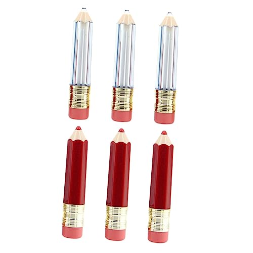 FIXOSHEE 6 Stück Nachfüllbare Lippenstiftbehälter Lippenpflege Tuben Lippenfarbe Container Transparent Rot DIY Kosmetik Lippenstift Röhrchen für Frauen Mädchen Alltag von FIXOSHEE