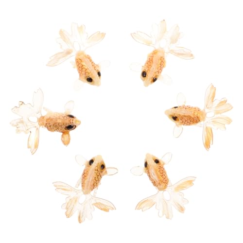 FIXOSHEE 6 Stück Resin Goldfisch Anhänger für DIY Schmuck Stabile Harzcharms Niedliche Fischmotiv Anhänger für Ohrringe Halsketten Armbänder Vielseitige Schmuckzubehör von FIXOSHEE