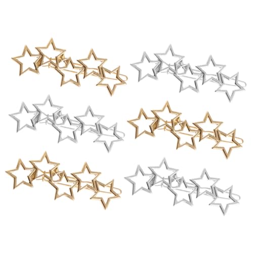 FIXOSHEE 6 Stück Stern Haarklammern aus Langlebiger Legierung Dekorative Haarnadeln für Styling und Abteilen Stern Designs Geeignet für Frauen und Mädchen bei Partys und Besonderen von FIXOSHEE