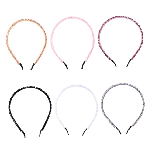 FIXOSHEE 6 Stück Teiliges Handgefertigte Kristall perlen Haarreifen für Damen Dehnbar Atmungsaktiv Vielseitig Einsetzbar für Alltag Party Hochzeit und Freizeit Modischer Haarschmuck von FIXOSHEE