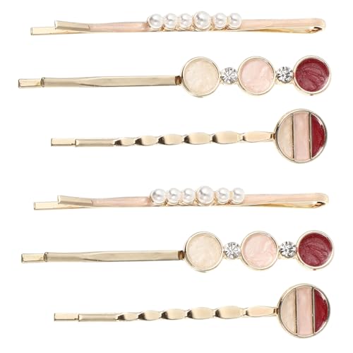 FIXOSHEE 6 Stück Teiliges Herz Haarklammer aus Metall Leichte Robuste Haarspangen mit Strass Geeignet für Damen und Mädchen Vielseitig für Styling und Frisuren Verschiedene Designs von FIXOSHEE