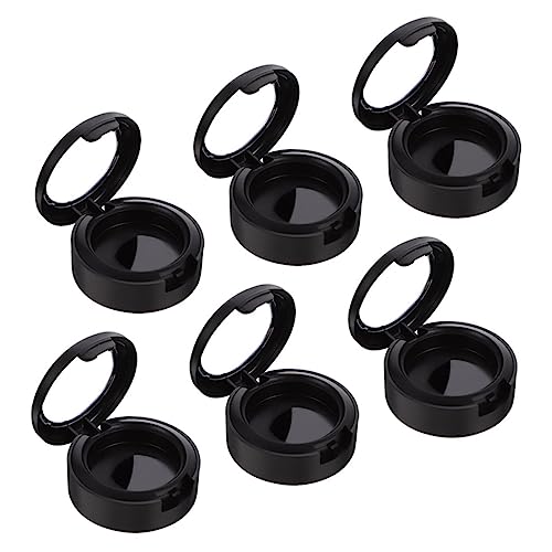 FIXOSHEE 6 Stück Teiliges Leere Lidschatten döschen Schwarz Kompakte Kosmetikbehälter für Einzelne Lidschatten Vielseitige Nachfüllbox für Reise und Alltag aus Robustem Material von FIXOSHEE