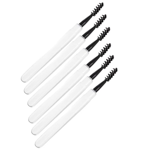 FIXOSHEE 6 Stück Teiliges Mascara Applikator Bürsten mit Kappe Ergonomische Wimpern Augenbrauenbürste Leicht und Tragbar für Präzises Styling und Reinigung für Zuhause und Beauty salon von FIXOSHEE