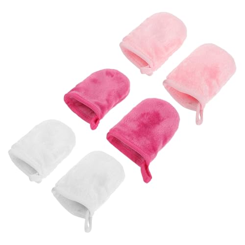 FIXOSHEE 6 Stück Teiliges Peeling Waschhandschuhe für Gesicht Sanfte Reinigung Wiederverwendbar Atmungsaktiv Leichte Makeup Entferner Handschuhe für Reisen von FIXOSHEE
