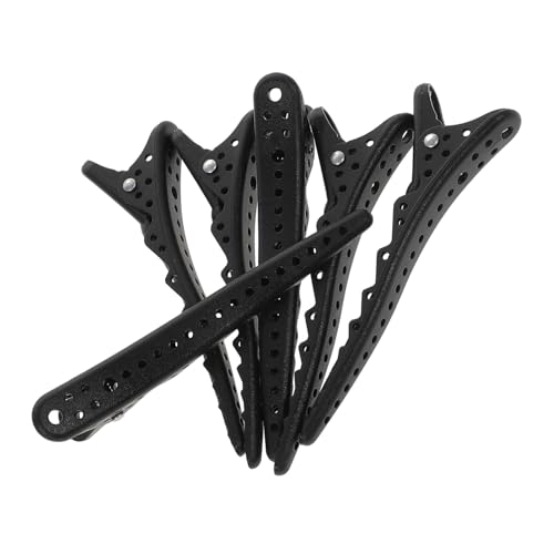 FIXOSHEE 6 Stück Teiliges Professionelle Friseurklemmen Schwarz Langlebige Alligator haarklammern Vielseitig für Dickes und Dünnes Haar für Styling Make up und Alltag Geeignet für Damen von FIXOSHEE
