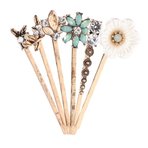 FIXOSHEE 6 Stück Teiliges Vintage Haarschmuck mit Blütenmotiv Modische und Langlebige Haarspangen für Damen und Mädchen Rutschfest Strapazierfähig für Alltag Party und Geschenk von FIXOSHEE