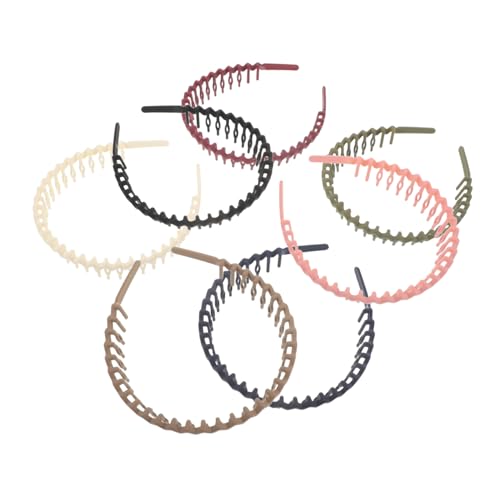 FIXOSHEE 7 Stück Teiliges Non Slip Haarband mit Zähnen Rutschfester Kunststoff Haarreif für Gesichtsreinigung Sport Haarkontrolle bei Hautpflege Sicherer für Damen und Herren von FIXOSHEE