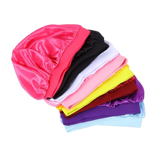 FIXOSHEE 8 Stück Teiliges Elastisch Breitkrempig Haarschutz Haarnetz für Mädchen Polyester Weich Bequem für Junge Mädchen und Kleinkinder von FIXOSHEE