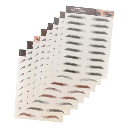 FIXOSHEE 8 Stück Teiliges Wasserfeste Haarähnliche Augenbrauen Aufkleber für Natürliches Make Up Geeignet für Helle oder Spärliche Augenbrauen Hautfreundlich und Langanhaltend von FIXOSHEE