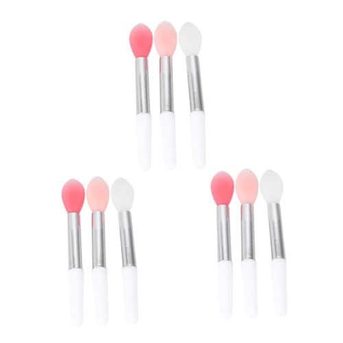 FIXOSHEE 9 Stück Teiliges Lippenpinsel Hautfreundlichem Silikon Tragbarer Make up Lippenstift applikator in Zarten Farben Präzise Anwendung für Profi Heimgebrauch für Frauen und Mädchen von FIXOSHEE