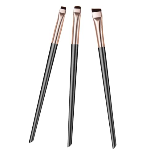 FIXOSHEE Abgewinkelter Eyeliner Pinsel Schwarz gold Fein Präzise Make up Pinsel Lidschatten Concealer Brush für Natürliches Augen make up von FIXOSHEE